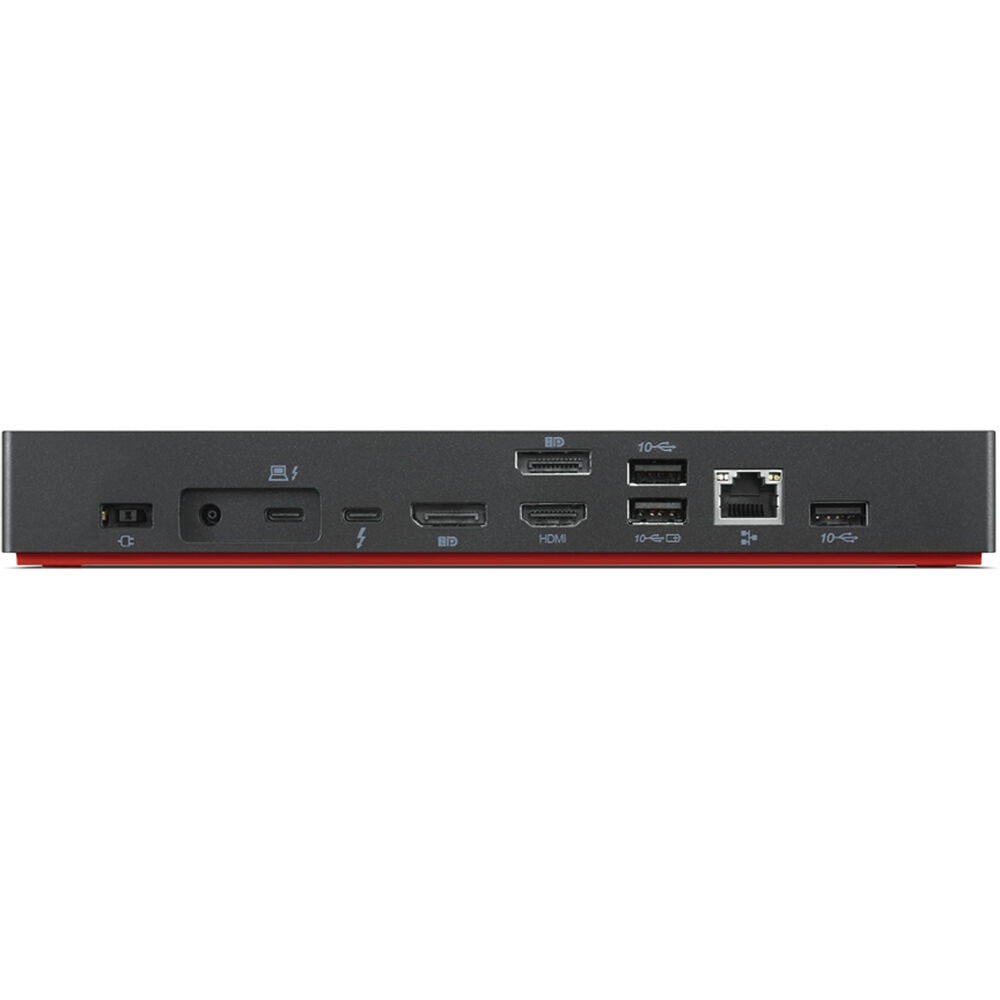 Док-станция Lenovo ThinkPad Universal Thunderbolt 4 Dock 40B00135US 4xUSB-A USB 3.1/3.2 Gen 2, 1xUSB-C USB 3.1/3.2 Gen 2, 1xThunderbolt 4 (100 W), 1xRJ45 10/100/1000 Mb/s), 1xHDMI 2.1, Black/Red