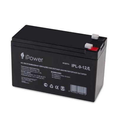 Батарея, IPower, IPL-9-12/L, Свинцово-кислотная 12В 9 Ач, Размер в мм.: 151*65*100
