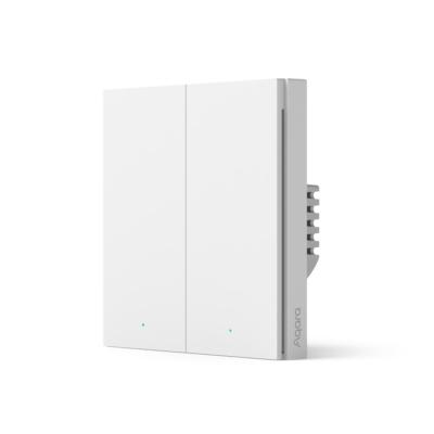 Настенный выключатель, AQARA, Smart Wall Switch H1(No Neutral, Double Rocker), WS-EUK02, Zigbee 3.0, 100 – 250 В~, 50/60 Гц, 3 Вт / 2000 Вт,0°С…+40°С, 5 — 95% относительной влажности, Для работы устройства требуется Центр умного дома (Hub) с поддержк