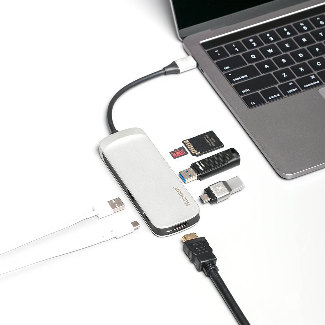 KINGSTON NUCLEUM C-HUBC1-SR-EN USB-C HUB (4K HDMI,USB3.1,SD and MicroSD Card, USB Type-C)
