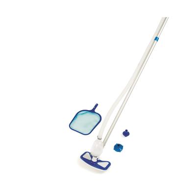 Вакуумный очиститель Flowclear AquaClean для бассейнов, BESTWAY, 58234, Пластик, Ручка 279 см, Две насадки, Вакуумный шланг 7.5м., Сине-Белый, Цветная коробка