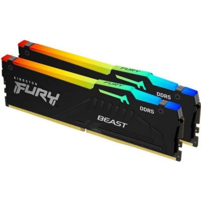 DDR5 32GB (2x16GB) PC-48000 (6000MHz) KINGSTON FURY BEAST BLACK EXPO KF560C30BBEK2-32