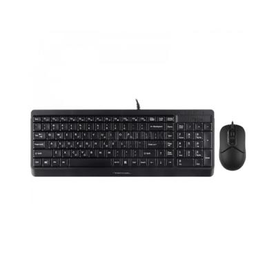 Клавиатура+мышь A4tech Fstyler F1512S Black оптическая мышь, 1200dpi, 3btn, клавиатура проводная, 1.5м, USB