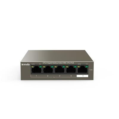 HUB Switch Tenda TEG1105P-4-63W 4-port PoE 10/100/1000Mbps + 1x 10/100/1000Mbps Rackmount Steelcase