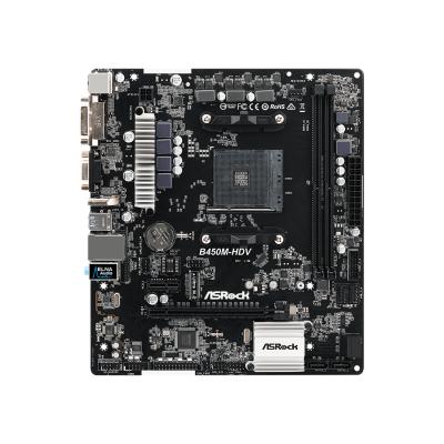Матплата ASRock B450M-HDV R4.0, AMD AM4, B450, 2xDDR4 PC25600, 1xPCI-E 3.0x16, 1xPCI-E 2.0x1, 4xSATA+M.2, RAID, Sound8Ch, GLAN, 2xUSB2.0+4xUSB2.0, 4xUSB3.1+2xUSB3.1, D-Sub, DVI-D, HDMI, mATX