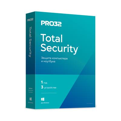 Антивирус, PRO32, PRO32 Total Security - лицензия на 1 год 3ПК (4678599422532), BOX