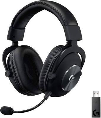 Наушники беспроводные Logitech G Pro X Lightspeed, накладные, съемный микрофон, DTS Headphone:X 2.0, BLUE VOICE, длина кабеля 2 м, USB Type-C, Black