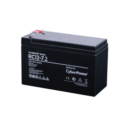 Батарея, CyberPower, RC12-7.2, Свинцово-кислотная 12В 7.2 Ач, Вес: 2.2 кг, Размер в мм.: 151*65*94