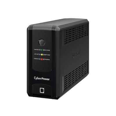 Источник бесперебойного питания, CyberPower, UT1100EG, Мощность 1100ВА/660Вт, UT-серия, Линейно-интерактивный, Напольный, LED/Tel.line/USB, Диапазон работы AVR:165-290В, Бат.1 шт., Вых: 4xSchuko , Чёрный
