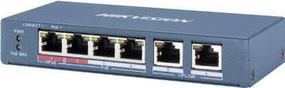 HUB Switch HIKVISION DS-3E0106HP-E(STD) 4x10/100Mbps PoE,2x100Mbpc,PoE budget:60W Metal 1port HiPoE