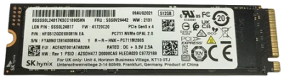 Твердотельный накопитель SSD 512GB SK hynix PC801 HFS512GEJ9X115N M.2 2280 PCIe 4.0 x4 NVMe 1.3, Read/Write up to 3400/2500MB/s, OEM