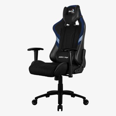Gaming Chair AEROCOOL AERO 1 ALPHA BLACK 2D Armrest 65mm wheels PVC Leather