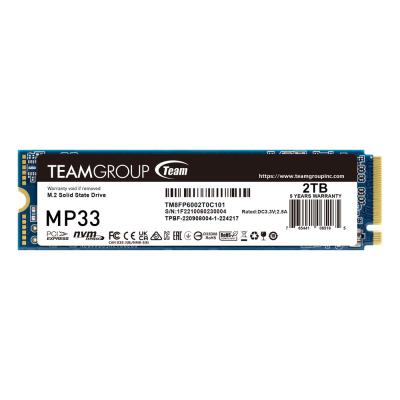 Team Group MP33 PRO 2TB M.2 2280 PCIe NVMe Gen3x4, 3D NAND TLC, RW Speed up to 3500/3000 MB/s, [TM8FPD002T0C101]