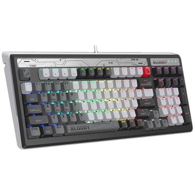 A4TECH BLOODY B950 LK LIBRA RGB GAMING WARRIOR GREY ORANGE SWITCH KEYBOARD USB US+RUSSIAN