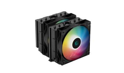 CPU cooler DEEPCOOL AG620 BLACK ARGB LGA115*/1700/1200/20*/AMD 2x120mm PWM fan,300-1850rpm,6HP