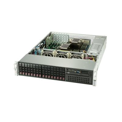 Серверная платформа, SUPERMICRO, SYS-2029P-C1R, 2U, 2xLGA 3647, 16xDDR4, Broadcom 3108 RAID, 16x2.5" Hot-swap, 2x1200W, Black