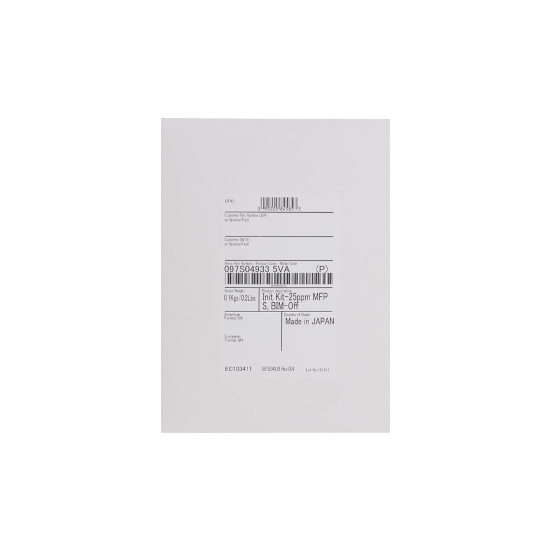 Комплект инициализации, Xerox, VersaLink C7130 (097S05197)