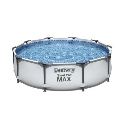 Каркасный бассейн Steel Pro MAX 305 х 76 см, BESTWAY, 56406, Винил, 4678 л., Стальной каркас, Серый, Цветная коробка