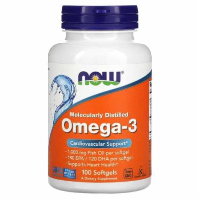 NOW - Omega 3 1000 mg (100 капс)
