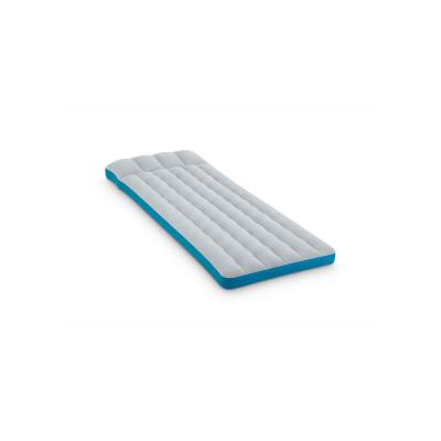 Матрас для кемпинга надувной Camping Mat 189 х 72 х 20 см, INTEX, 67998, Винил, Флокированный верх, Двухслойное дно, Встроенная подушка, Сине-белый, Цветная коробка
