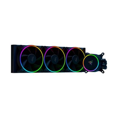 Кулер с водяным охлаждением, Razer, Hanbo Chroma RGB AIO Liquid Cooler (aRGB Pump Cap), RC21-01770200-R3M1, 360 мм, Подсветка RGB, Габариты 394x121x27 мм, Чёрный