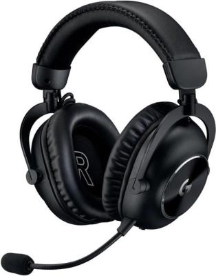 Наушники проводные Logitech G Pro X, накладные, съемный микрофон, DTS Headphone:X 2.0, BLUE VO!CE, длина кабеля 2 м, jack 3.5mm, Black