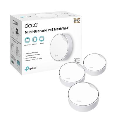 Беспроводная MESH-система Wi-Fi TP-Link Deco X50-PoE(3-pack), AX3000, Wi-Fi 6, 2,4 ГГц/5 ГГц, 802.11a/b/g/n/ac/ax, 3 порта 2,5 гбит/с WAN/LAN, PoE 8