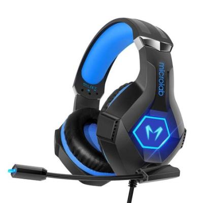 Наушники с микрофоном Microlab G6 GAMING BLACK/BLUE 3.5+USB