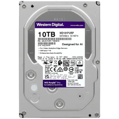 WD 10TB 7200rpm 256MB WD101PURP PURPLE PRO SURVEILLANCE SATA3