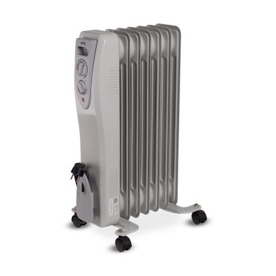 Масляный обогреватель, SVC, OH-1500-7, Мощность 1500Вт, Площадь обогрева: до 15м2, 7 секций, 3 режима работы, Регулировка температуры, Отключение при перегреве, Колеса для перемещения, Серый