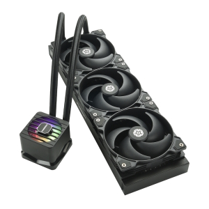 Водяное охлаждение Enermax LIQMAXFLO SR 360mm ARGB AIO CPU Liquid Cooler, ELC-LMF360-SF, 3x VRM 120mm Fan, 60mm ARGB VRM Fan, (LGA 1851/1700/1200/115x/2066/2011/2011-3/1366, AMD AM5/AM4/AM3+/FM2+/FM1), Black