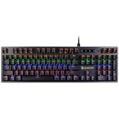 A4TECH BLOODY B760 LIGHT STRIKE GAMING MECHANICAL GREEN SWITCH NEON KEYBOARD USB US+RUSSIAN