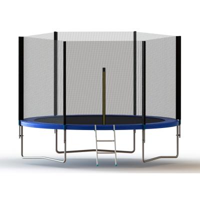 Батут пружинный с защитой, X-Game, XGK-10W, Диаметр 305 см, Высота 231 см, Максимальная нагрузка 140 кг, Лестница, Коричневая коробка