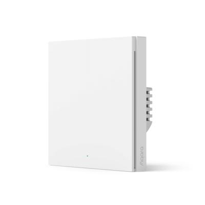 Настенный выключатель одноклавишный, Aqara, Smart Wall Switch H1 (With Neutral, Single Rocker), WS-EUK03, 86 х 86 х 37,55 мм, Zigbee 3.0, Напряжение питания: 100 – 250 В~, 50/60 Гц, Максимальная нагрузка: 2000 Вт, 0°С…+40°С, Для работы устройства тре