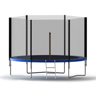 Батут пружинный с защитой, X-Game, XGK-08W, Диаметр 244 см, Высота 231 см, Максимальная нагрузка 120 кг, Лестница, Коричневая коробка