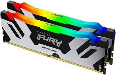 DDR5 32GB (2x16GB) PC-51200 (6400MHz) KINGSTON FURY RENEGADE RGB KF564C32RSAK2-32
