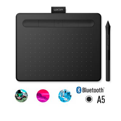 Графический планшет, Wacom, Intuos Medium Bluetooth (CTL-6100WLK-N), Разрешение 2540 lpi, Чувствительность к нажатию 4096, 4 программируемые клавиши, 2 клавиши на пере, Размер планшета 264*200*8,8 мм, Чёрный