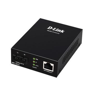 Медиаконвертер, D-Link, DMC-G02SC/A1A, 1 порт 100/1000Base-T, 1 порт 1000Base-SX с разъемом SC для многомодового оптического кабеля (до 550 м)