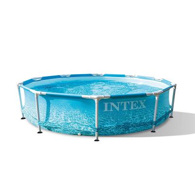Каркасный бассейн Beachside Metal Frame 305 х 76 см, INTEX, 28206NP, Винил, 4485 л., Стальной каркас, Принт морской волны, Цветная коробка