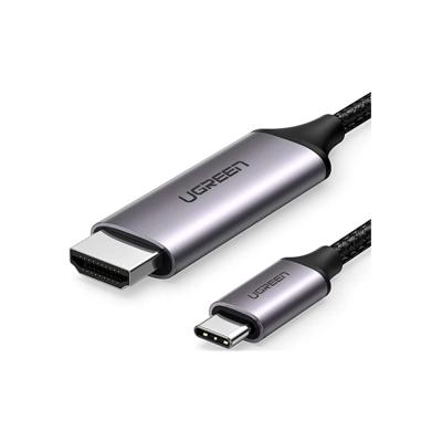 Интерфейсный кабель, Ugreen, MM142, USB Type-C to HDMI, 1.5 метра, Серый