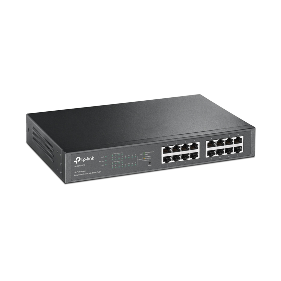 Коммутатор, TP-Link, TL-SG1016PE PoE+,16 портов 10/100/1000 Мбит/с с автосогласованием, авто-MDI/MDIX (разьёмы RJ45)