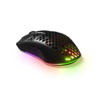 Компьютерная мышь, Steelseries, Aerox 3 Wireless (2022) Onyx, 62612, Игровая, Оптическая, 18000 CPI, 6 кнопок, Подсветка RGB, Беcпроводная, 2.4 ГГц / Bluetooth 5,0, Чёрная