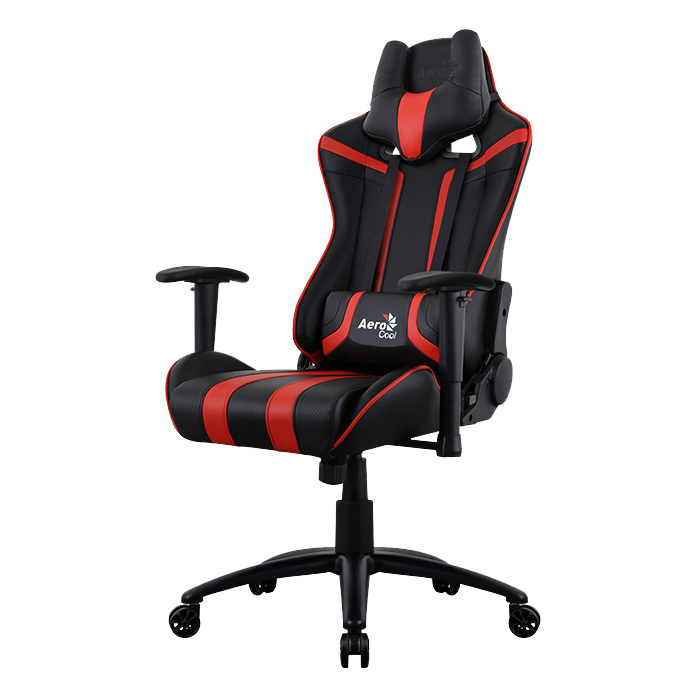 Gaming Chair AEROCOOL AC120 AIR BLACK&RED 2D Armrest 65mm wheels PVC Leather