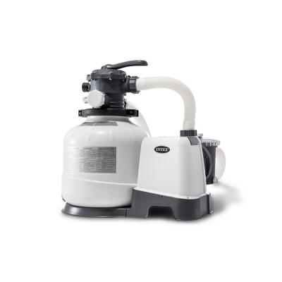 Фильтрующий песочный насос Krystal Clear для бассейнов, INTEX, 26648, Пластик, 10599 л/час., Встроенный таймер и манометр, Серый, Цветная коробка