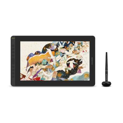 Графический планшет/монитор, Huion, Kamvas 16 (GS1562), 15.6", Разрешение 1920х1080, Яркость 220cd/m2, Матрица IPS, 5080 lpi, Чувствительность к нажатию 8192, Интерфейс USB-C, Рабочая область 344,16*193,59 мм., Чёрный