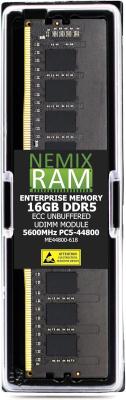 DDR5 16GB PC-44800 (5600MHz) 1.1V, CL46, 288-Pin UDIMM, Desktop, Kingston [KVR56U46BS8-16]