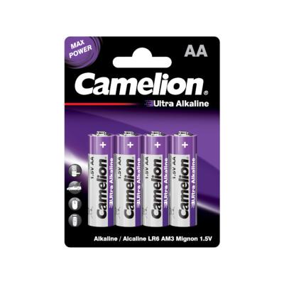 Батарейка CAMELION LR6-BP4UT, Ultra Alkaline, AA, 1.5V, 2700 mAh, 4 шт. в блистере