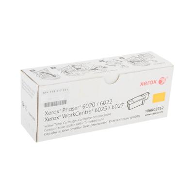 Тонер-картридж стандартной емкости, Xerox, 106R02762 (жёлтый), Для Xerox WorkCentre 6025/6027, Phaser 6020/6022, 1 000 страниц (А4)