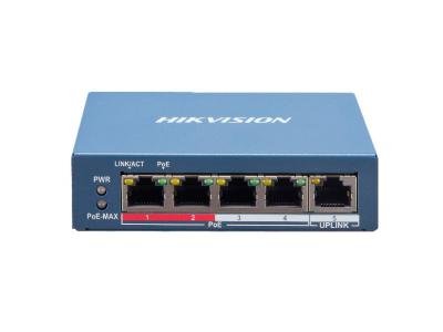 HUB Switch HIKVISION DS-3E1105P-EI/M(STD)V2 SMART 4x10/100Mbps PoE,1x100Mbpc,PoE budget:45W Metal