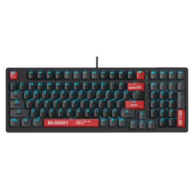 A4TECH BLOODY AT98 BLOODY RED GAMING ALPHA OPTICAL SWITCH RGB KEYBOARD USB US+RUS